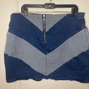 Denim Front Zip Mini Squirt